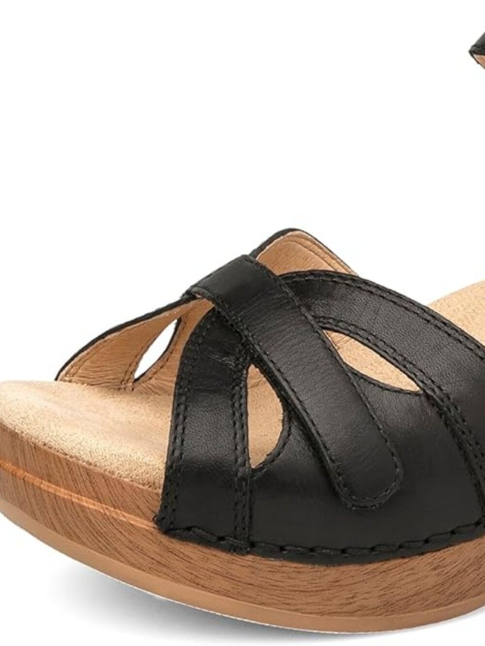 DANSKO Season Platform Adjustable Comfort Sandals Black Leather EU 40 US 9.5-10 - Picture 3 of 9
